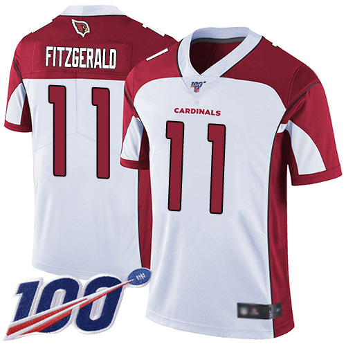 Arizona Cardinals Limited White Men Larry Fitzgerald Road Jersey NFL Football #11 100th Season Vapor Untouchable